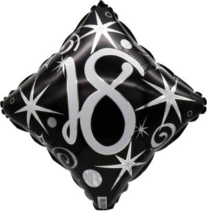 18" 18 Elegant Sparkles and Swirls Balloon Airise