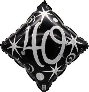 18" 40 Elegant Sparkles and Swirls Balloon Airise