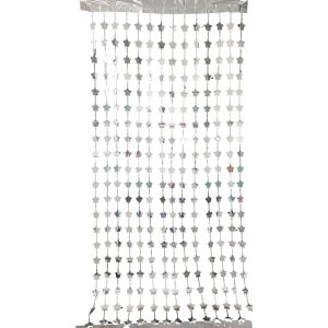 6.5ft x 3.25ft Star Curtain - Silver