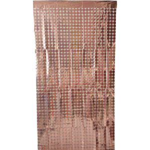 6.5ft x 3.25ft Square Curtain - Rose Gold