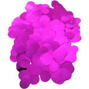 Confetti 20 g - 1.5cm Metallic Hot Pink