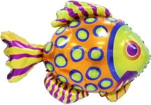 27" Fish with Green Spots Balloon