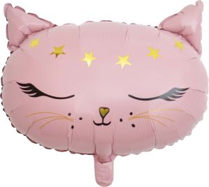 18" Shape Kitty Cat Pink Balloon