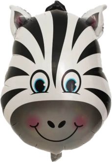 18" Zebra Head Balloon