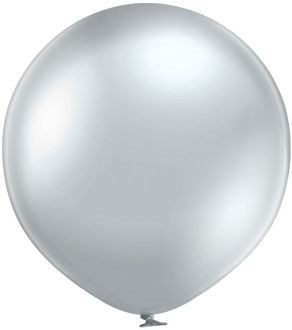 24" Glossy Silver (5pcs) Belbal Balloons