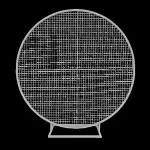 6.5 ft Round Metal Mesh Balloon Frame White