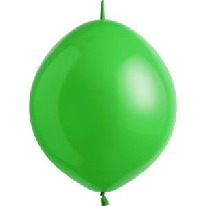 12" Standard Festive Green Linking (50pcs) Everts Balloons