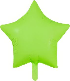 18" Neon Green Star (non-packaged) Balloon