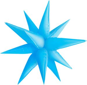 Magic Starburst 19" Neon Blue Balloon