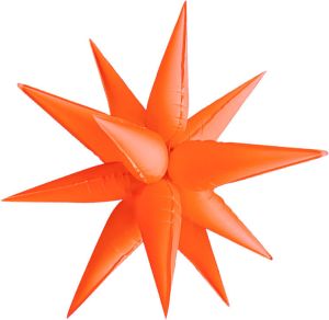Magic Starburst 19" Neon Orange Balloon