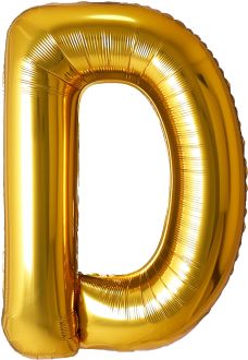 34" Gold Letter D Airise Balloon