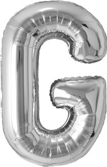 34" Silver Letter G Airise Balloon