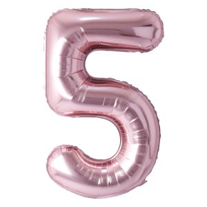 34" Rose Gold Number 5 Airise Balloon