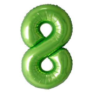 34" Green Number 8 Balloon