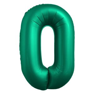 34" Chrome Green Number 0 Airise Balloon