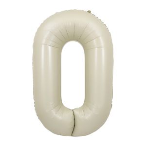 34" Cream Number 0 Balloon