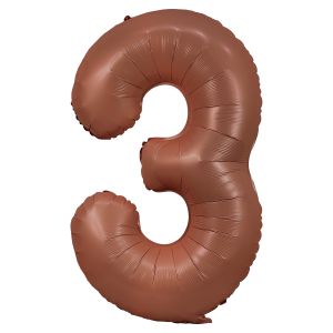 34" Coffee Number 3 Airise Balloon