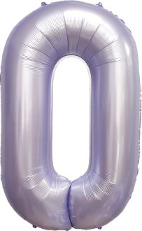 34" Matte Lilac Number 0 Balloon