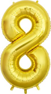53" Gold Number 8 Balloon