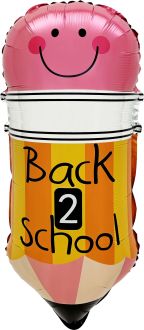 27" Back 2 School Pencil with Eraser Balloon