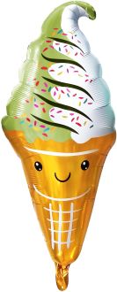 32" Green Ice Cream Balloon