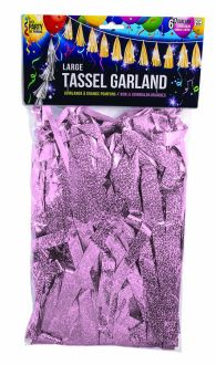 Balloon Tassel 70" Light Pink Iridescent