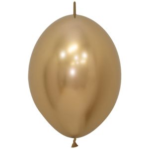 12" Reflex Gold Link-O-Loons (25pcs) Sempertex Balloons