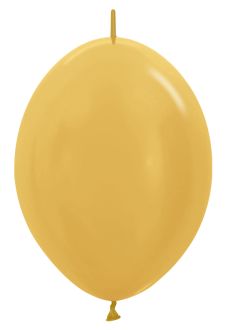 12" Metallic Gold Link-O-Loons (25pcs) Sempertex Balloons