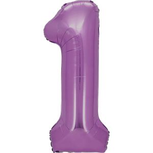 34" Lilac Number 1 Balloon
