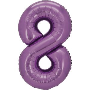 34" Lilac Number 8 Balloon