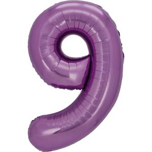 34" Lilac Number 9 Balloon