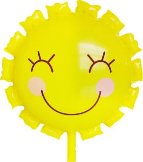 22" Matte Yellow Sun Flower Balloon