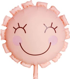 22" Matte Pink Sun Flower Balloon