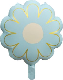 20" Matte Blue Flower Balloon