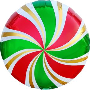 18" Candy Swirl Peppermint Balloon