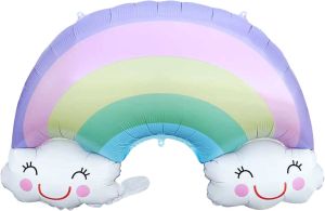 29" Pastel Rainbow and Clouds Balloon
