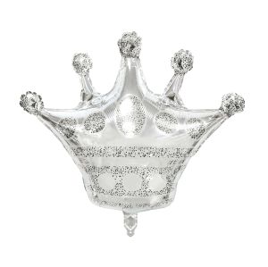25" Silver Crown Balloon