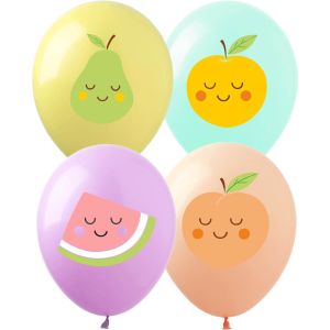 12" Pear Peach Water Melon Assortment (50pcs) Balloons