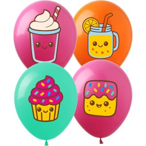 12" Dessert and Drinks Assortment (50pcs) Balloons