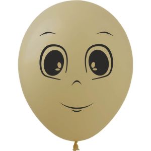 05" Masculine Face Mocha (50pcs) Balloons