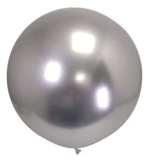 21" Polished Silver (2pcs) ProLatex Balloons