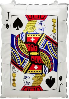 22" Jack of Spades Casino Card Balloon