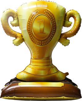 44" 3D Number 1 Trophy Balloon