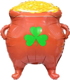 28" Standing Pot of Gold Balloon