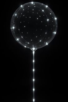 18" Bobo LED White Lights with Stick (3 meters) Balloon