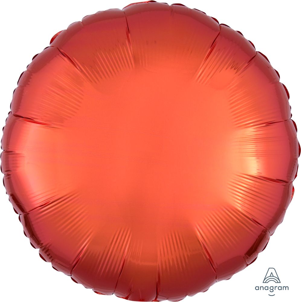 18" Metallic Orange Circle (non-packaged) Balloon