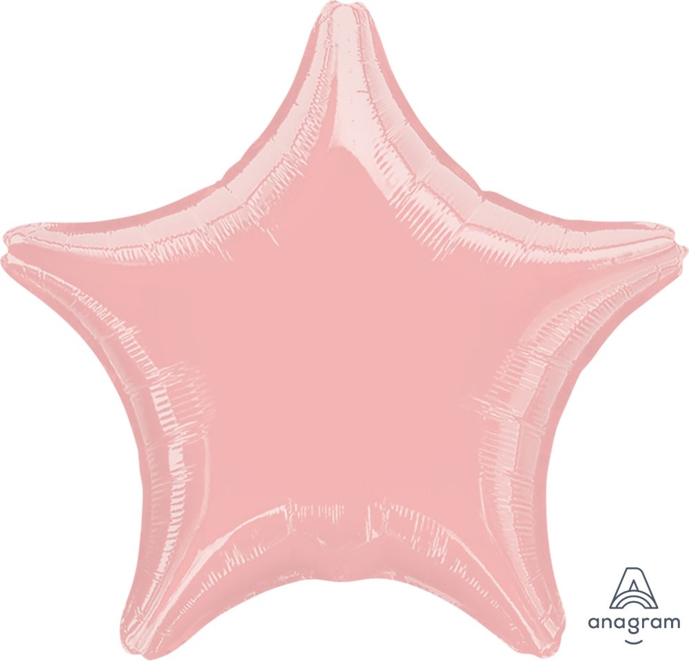 18" Pearl Pastel Pink Star Balloon