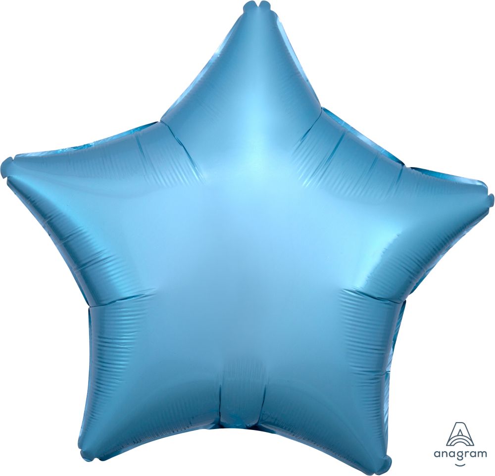 18" Metallic Pearl Pastel Blue Star (non-packaged) Balloon