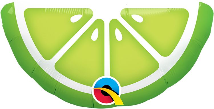 14" Lime Slice Balloon