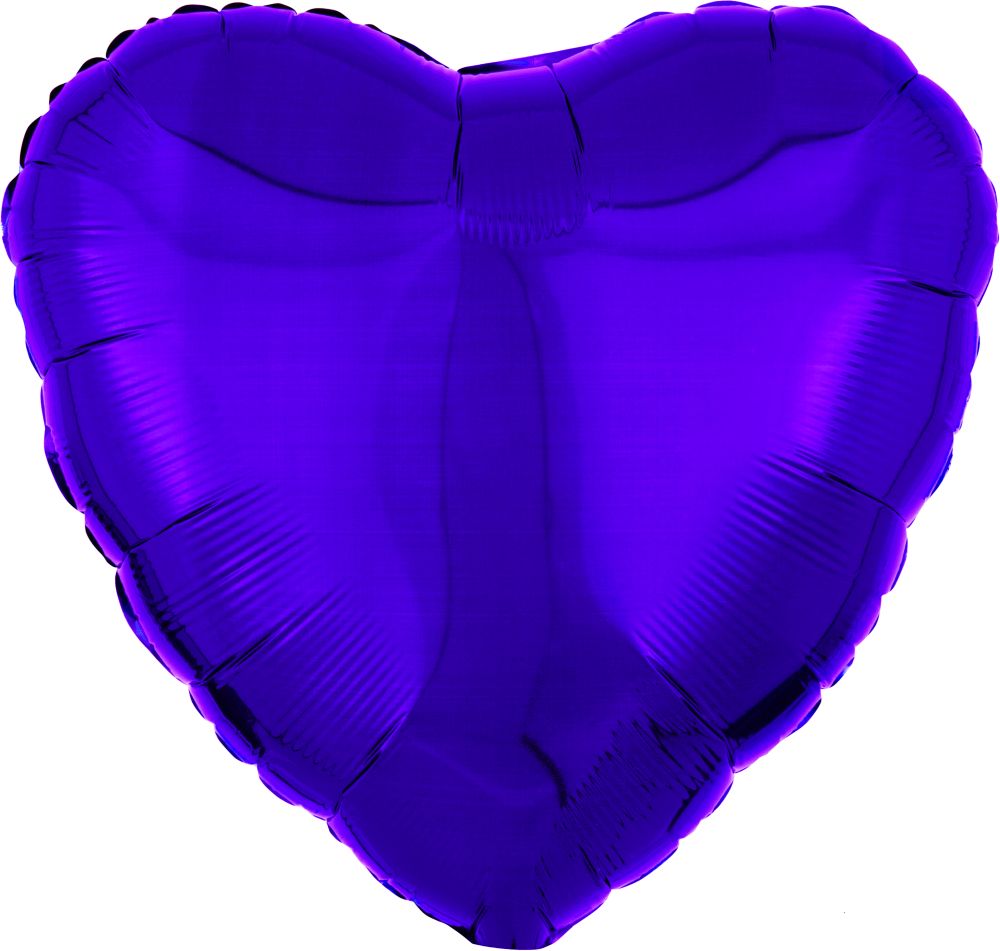18" Metallic Purple Heart Balloon